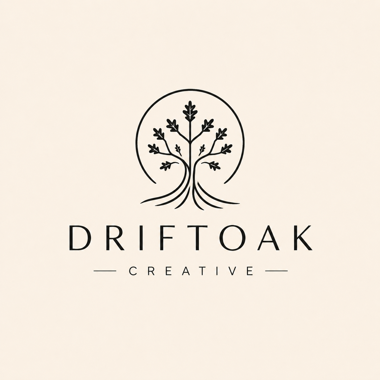 Driftoak Creative oak tree logo
